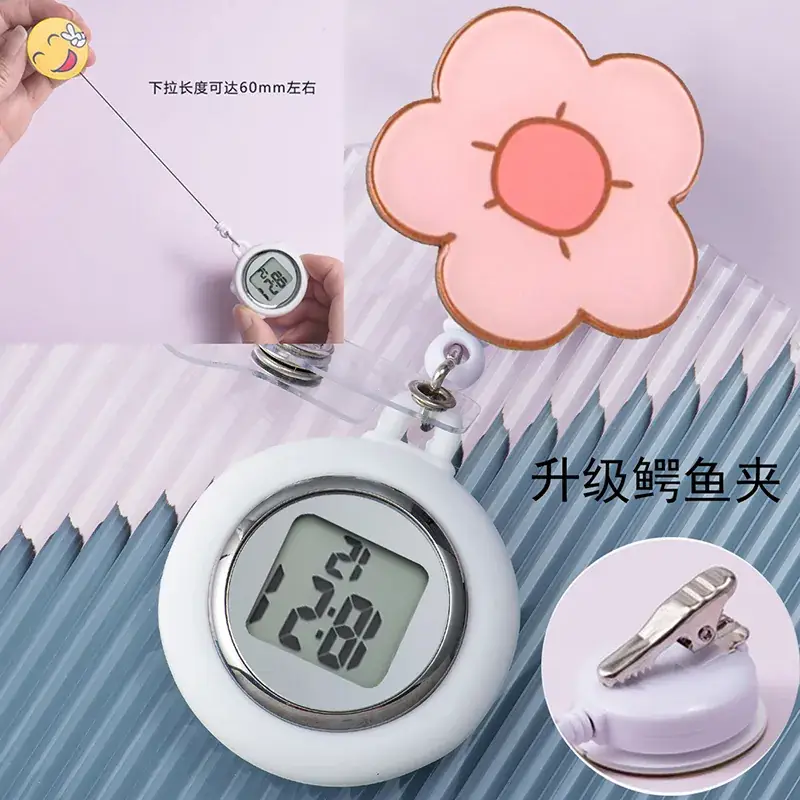 Retractable Nurse Watch Digital Silicone Pocket Watch for Men Women - Image 45