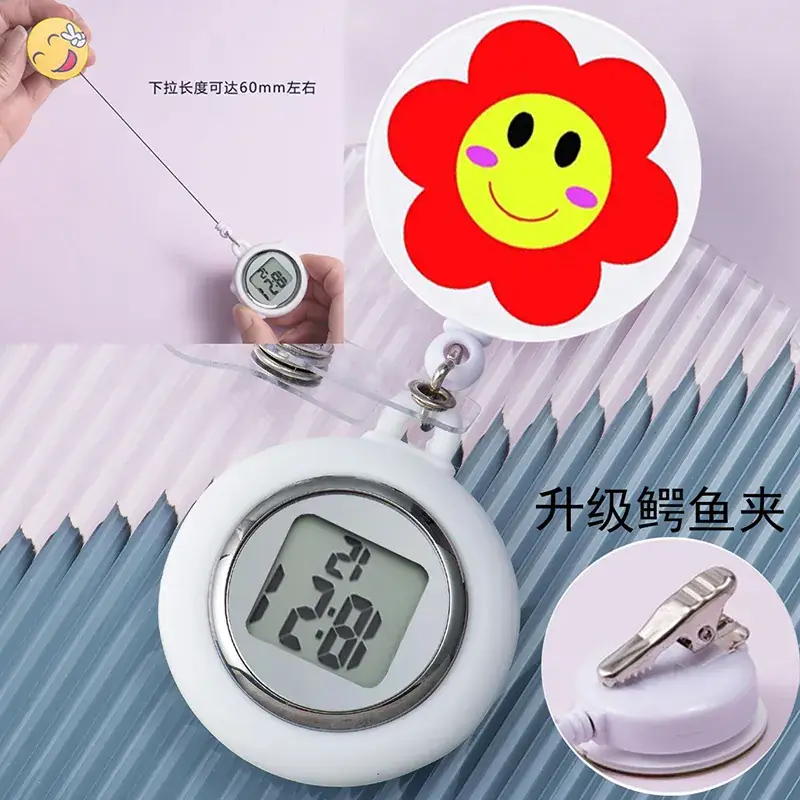 Retractable Nurse Watch Digital Silicone Pocket Watch for Men Women - Image 46