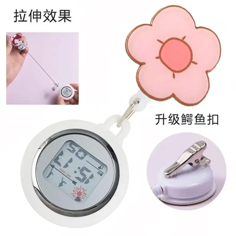 Retractable Nurse Watch Digital Silicone Pocket Watch for Men Women - Image 47