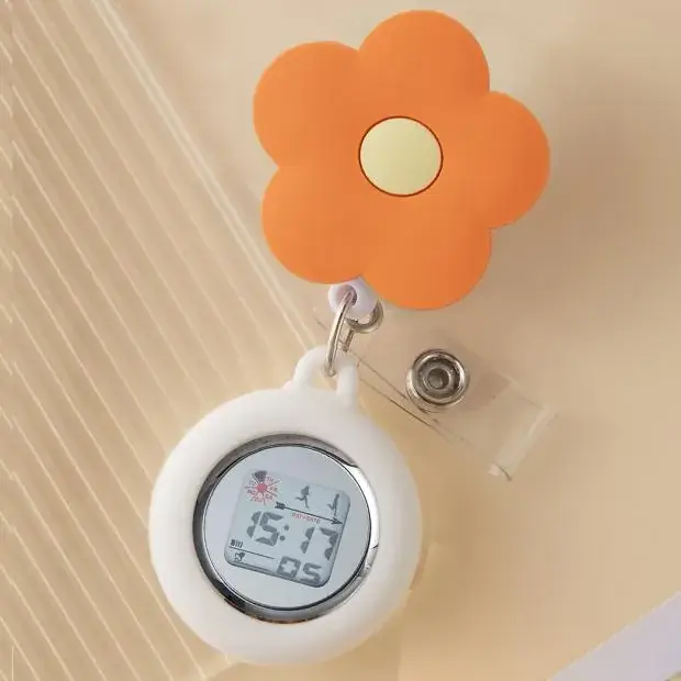 Retractable Nurse Watch Digital Silicone Pocket Watch for Men Women - Image 5