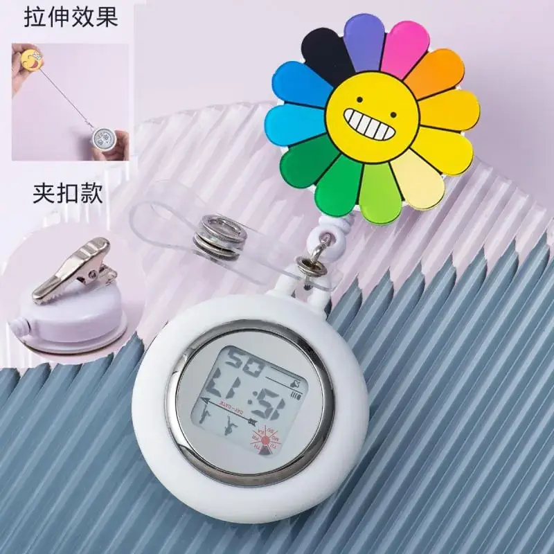 Retractable Nurse Watch Digital Silicone Pocket Watch for Men Women - Image 51