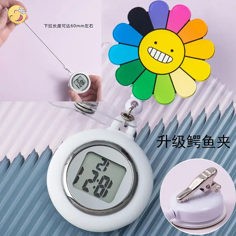 Retractable Nurse Watch Digital Silicone Pocket Watch for Men Women - Image 53