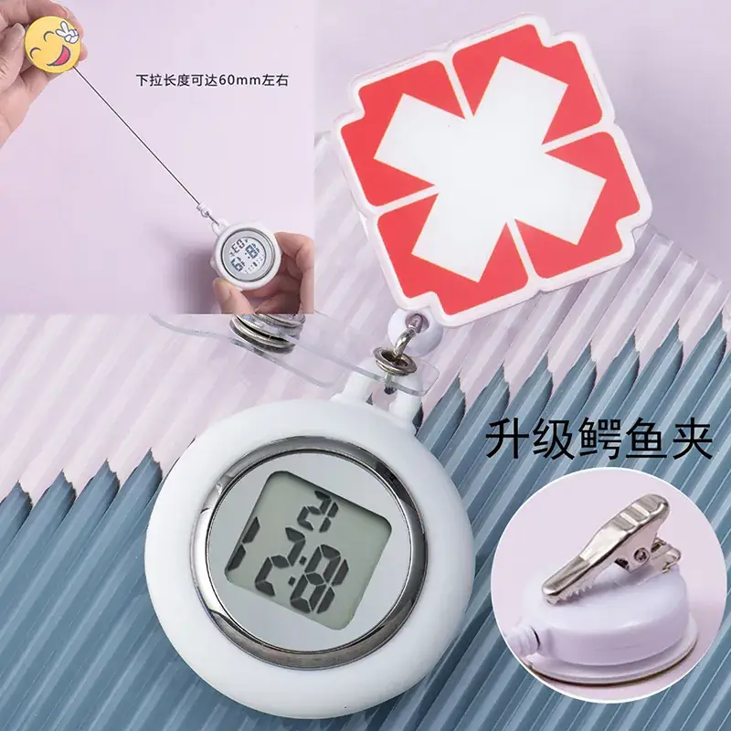 Retractable Nurse Watch Digital Silicone Pocket Watch for Men Women - Image 55