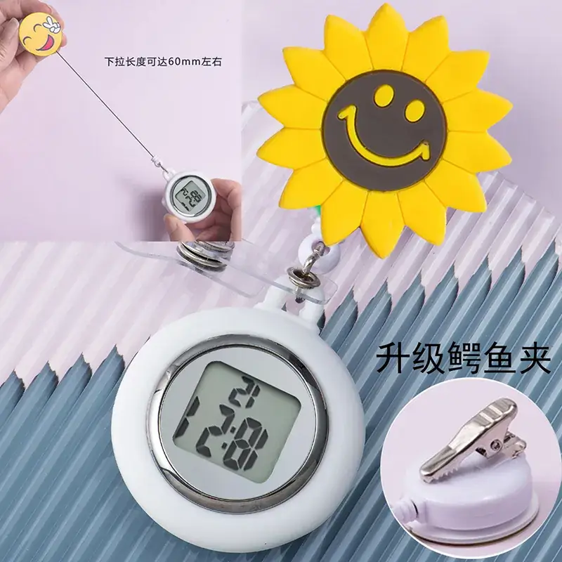 Retractable Nurse Watch Digital Silicone Pocket Watch for Men Women - Image 56