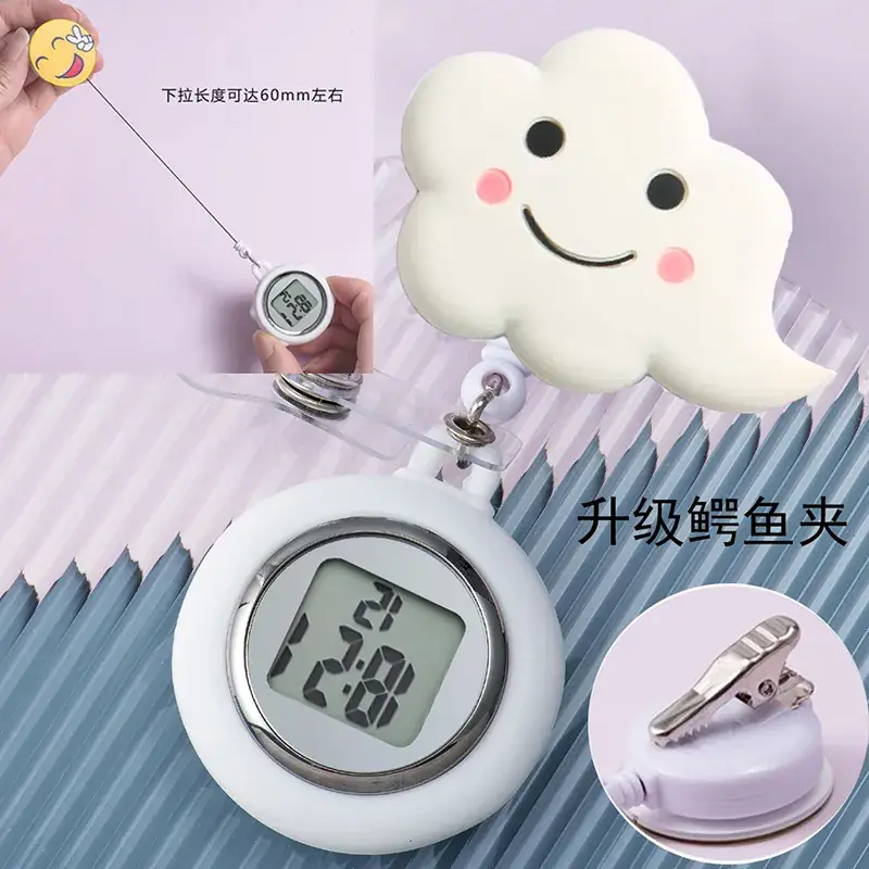 Retractable Nurse Watch Digital Silicone Pocket Watch for Men Women - Image 58