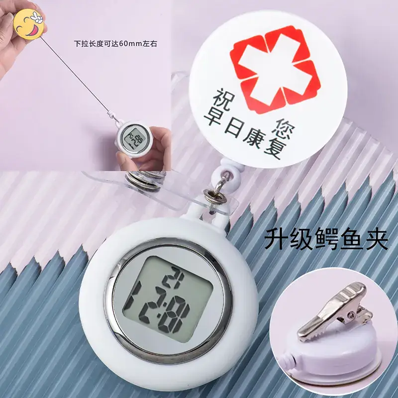 Retractable Nurse Watch Digital Silicone Pocket Watch for Men Women - Image 62
