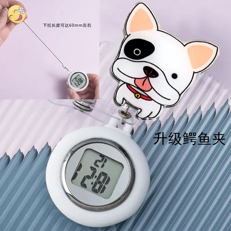 Retractable Nurse Watch Digital Silicone Pocket Watch for Men Women - Image 64