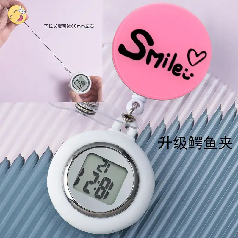 Retractable Nurse Watch Digital Silicone Pocket Watch for Men Women - Image 65