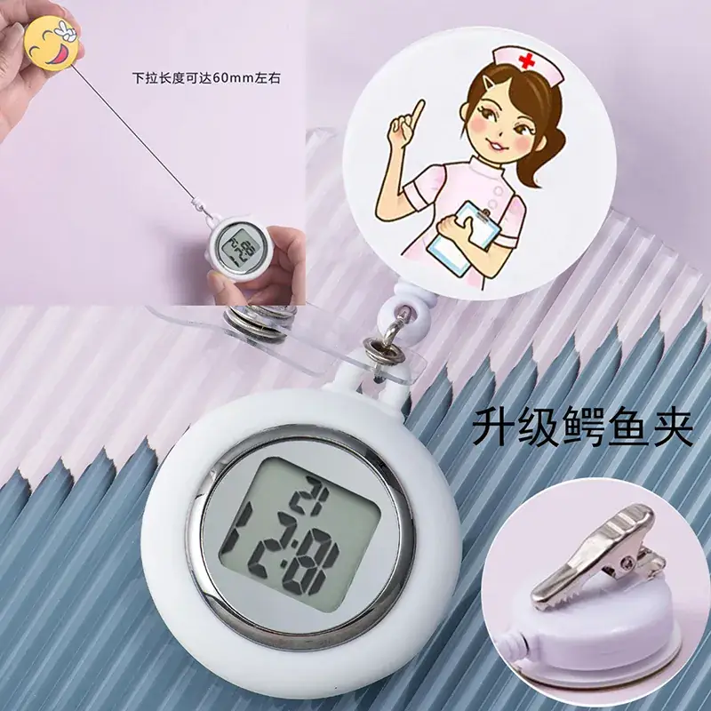 Retractable Nurse Watch Digital Silicone Pocket Watch for Men Women - Image 66