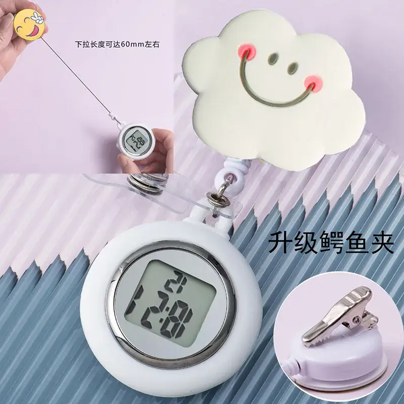 Retractable Nurse Watch Digital Silicone Pocket Watch for Men Women - Image 7