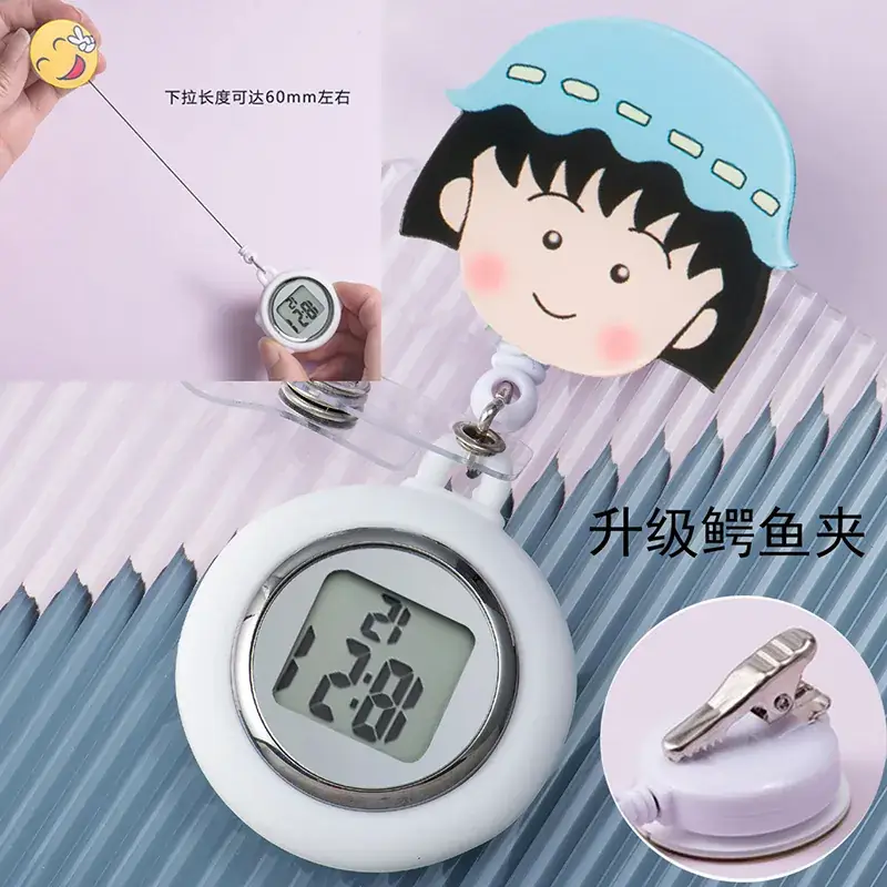 Retractable Nurse Watch Digital Silicone Pocket Watch for Men Women - Image 9