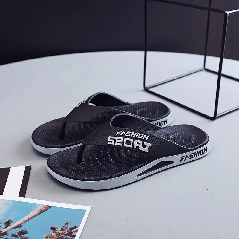 Flip-Flops Men's Summer Outer Wear Home Slippers Non-Slip Non-Stinky Feet Trendy Men's Thick-Soled Beach Sandals - Image 2