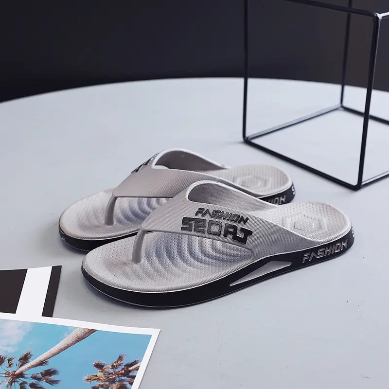 Flip-Flops Men's Summer Outer Wear Home Slippers Non-Slip Non-Stinky Feet Trendy Men's Thick-Soled Beach Sandals - Image 3