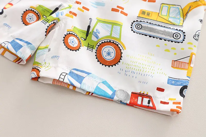 Children's Car Print T-Shirt Shorts Set Cotton Baby Summer — feature 9