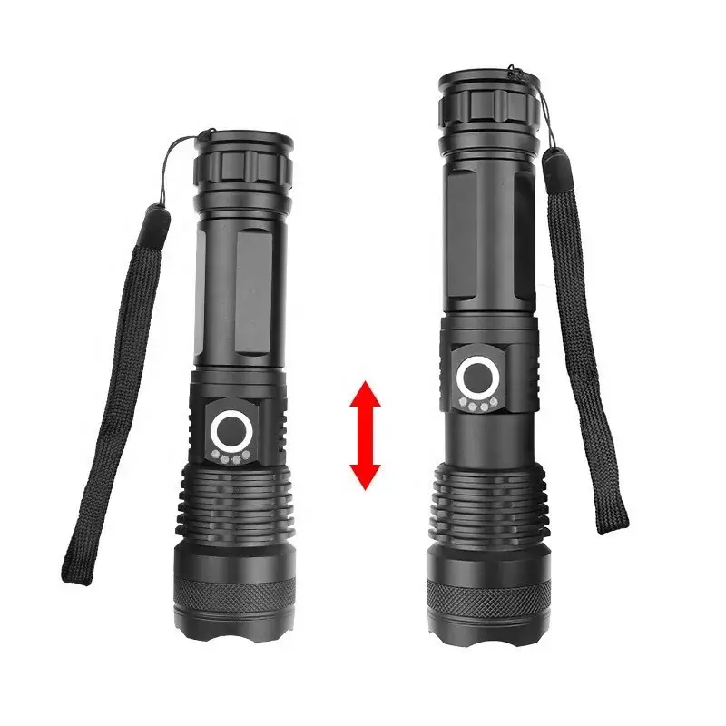 Aluminum Alloy LED Telescopic Zoom Flashlight