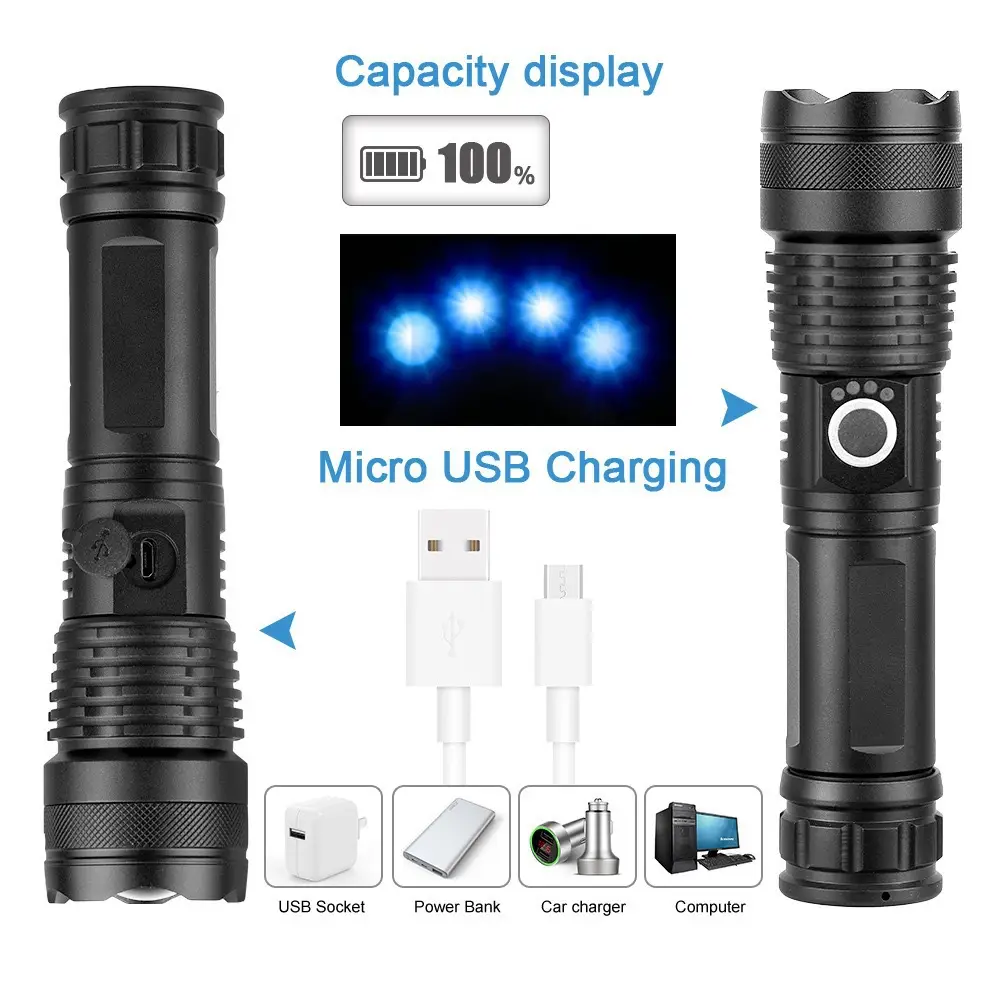 Aluminum Alloy LED Telescopic Zoom Flashlight — feature 9