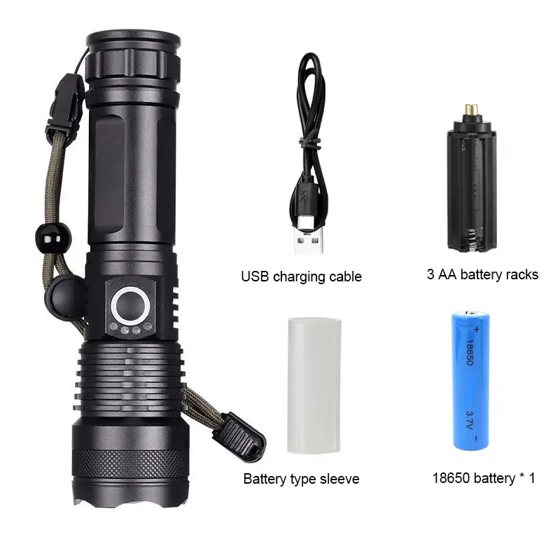 Aluminum Alloy LED Telescopic Zoom Flashlight