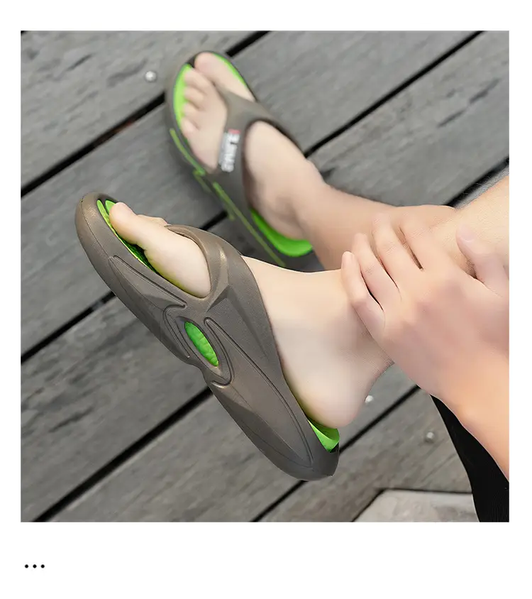 Casual Korean style flip flops men's summer soft bottom non-slip simple slippers outdoor beach slip-on sandals — feature 16