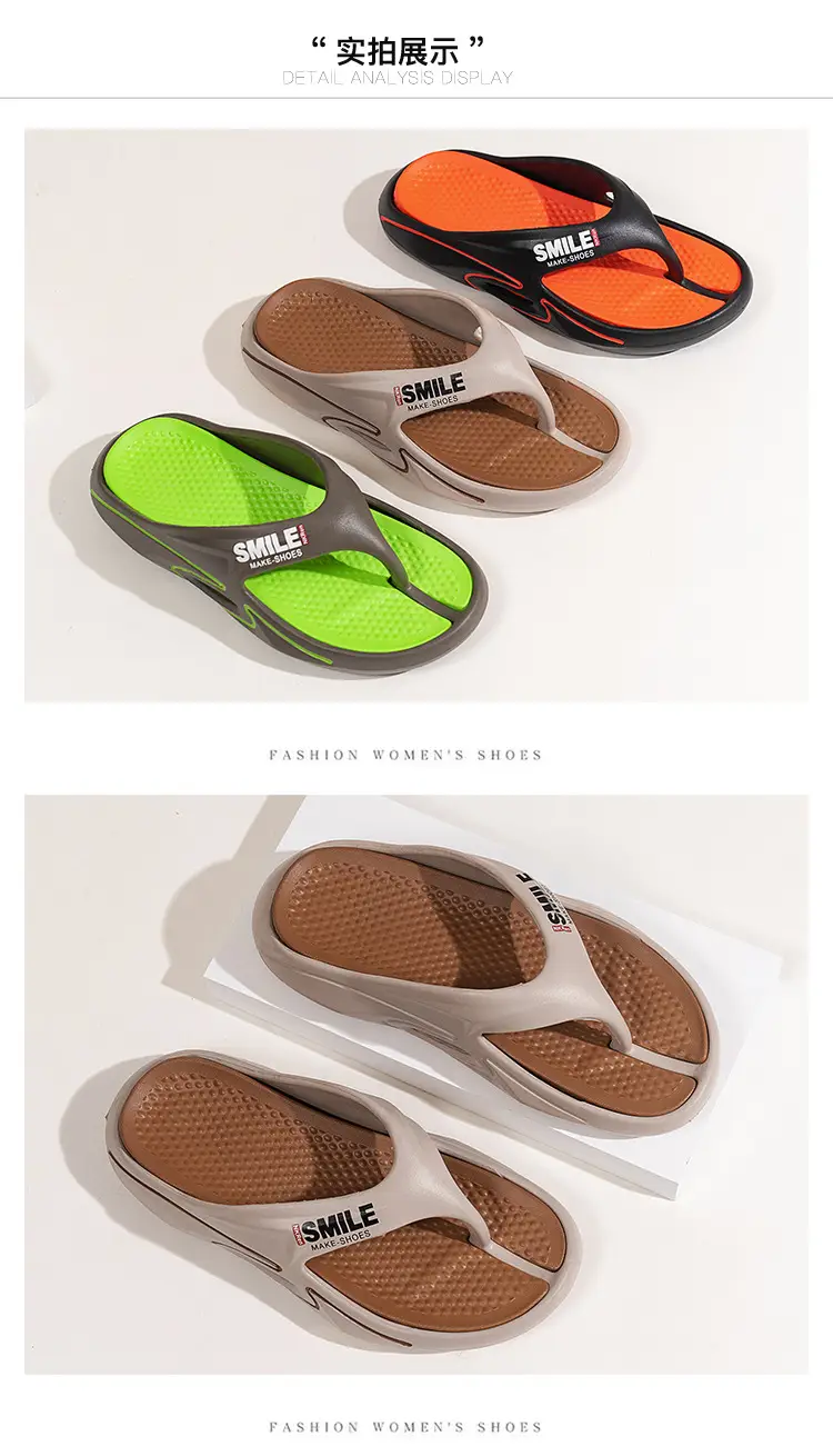 Casual Korean style flip flops men's summer soft bottom non-slip simple slippers outdoor beach slip-on sandals — feature 19