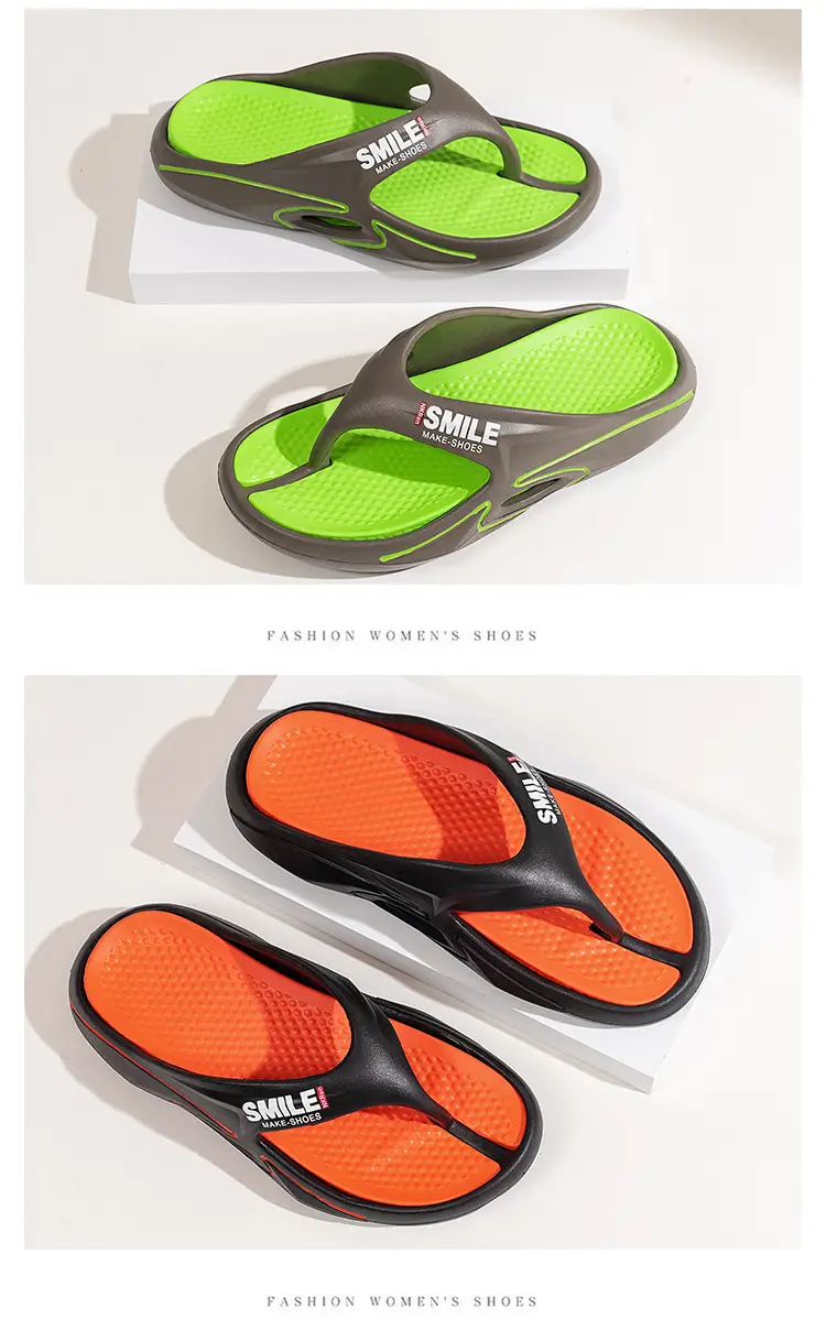 Casual Korean style flip flops men's summer soft bottom non-slip simple slippers outdoor beach slip-on sandals — feature 23