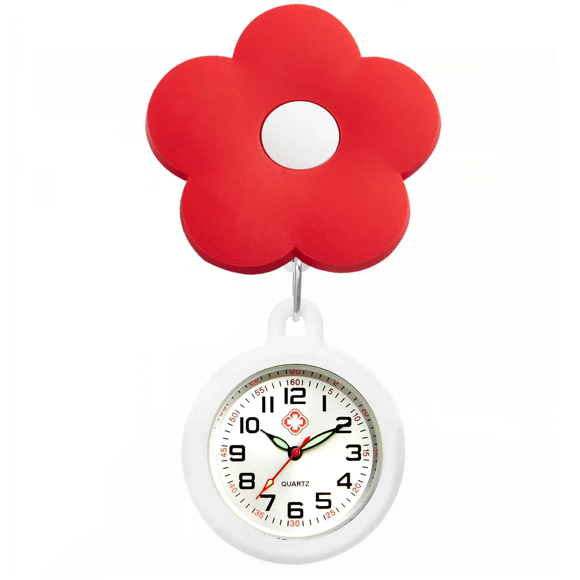 Colorful Nurse Pocket Watch with Flower Design - Image 97