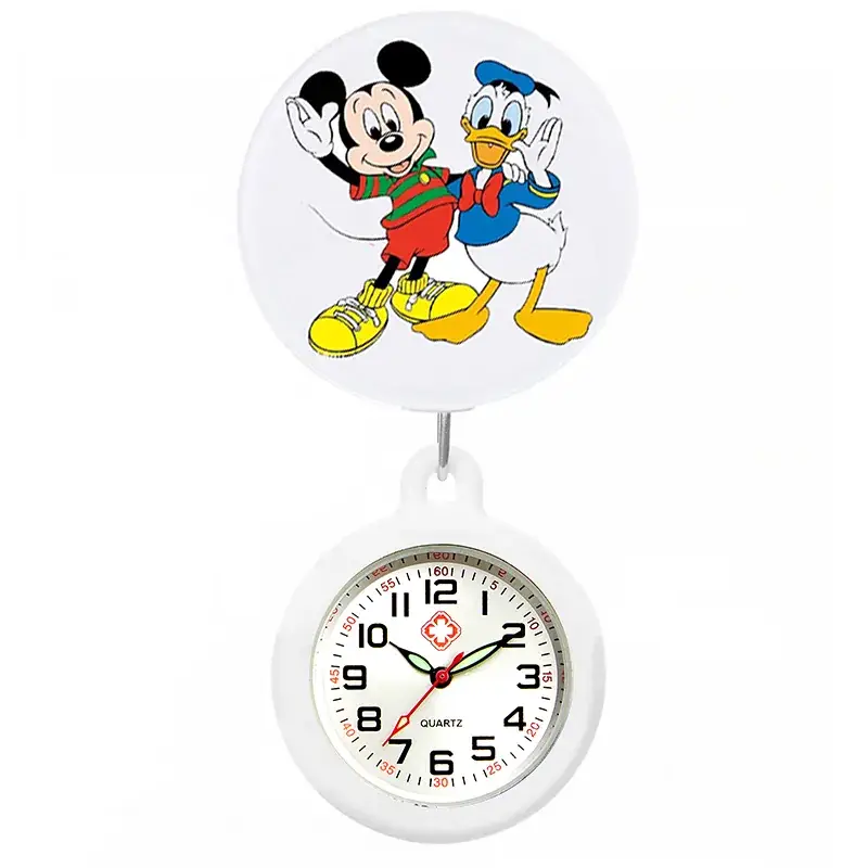 Colorful Nurse Pocket Watch with Flower Design - Image 11