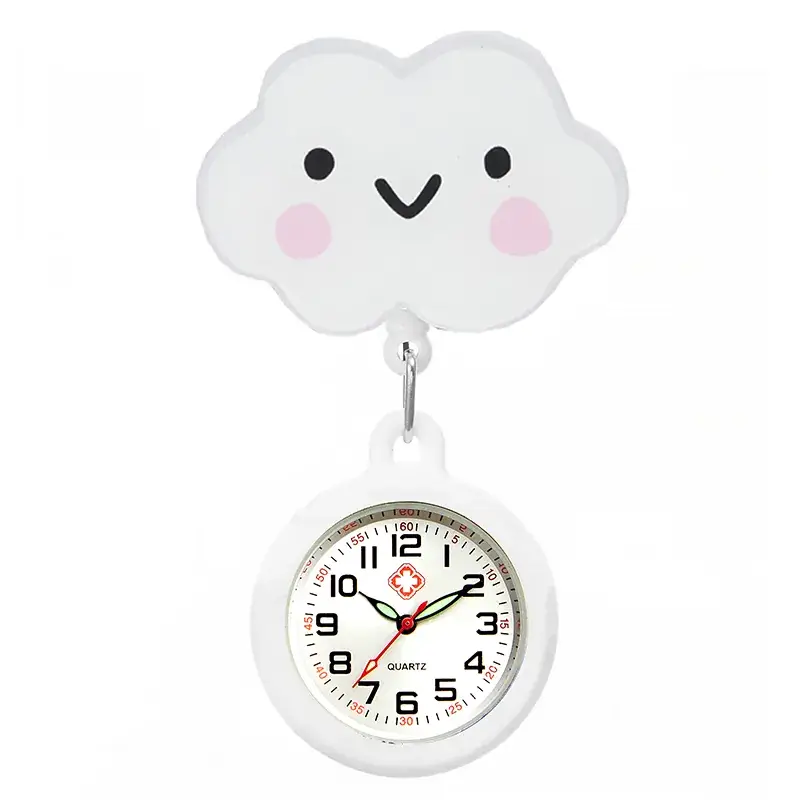 Colorful Nurse Pocket Watch with Flower Design - Image 12