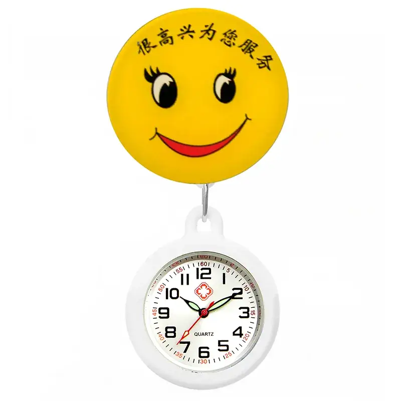 Colorful Nurse Pocket Watch with Flower Design - Image 19