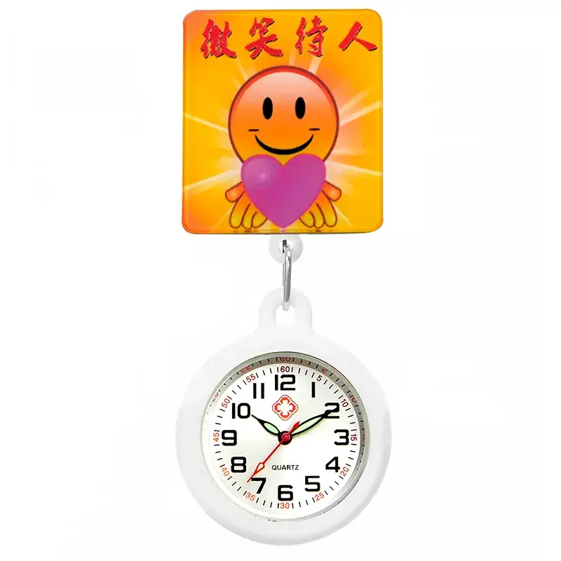 Colorful Nurse Pocket Watch with Flower Design - Image 21