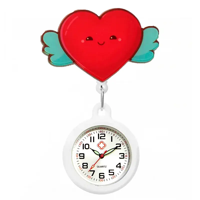 Colorful Nurse Pocket Watch with Flower Design - Image 23