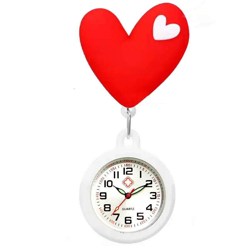 Colorful Nurse Pocket Watch with Flower Design - Image 24