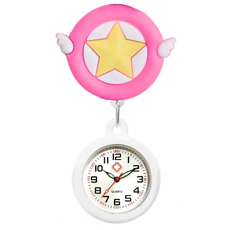 Colorful Nurse Pocket Watch with Flower Design - Image 25