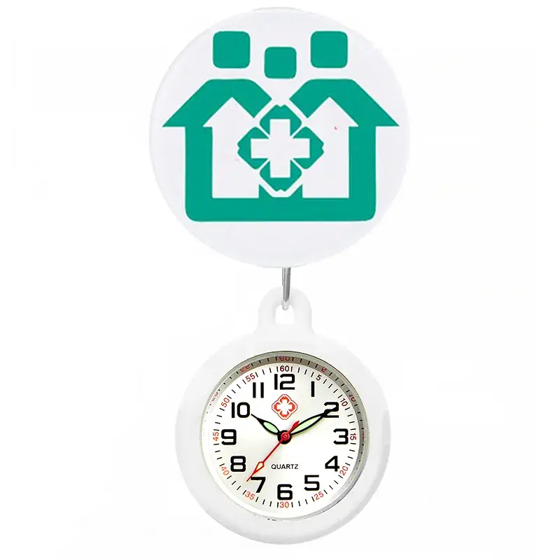 Colorful Nurse Pocket Watch with Flower Design - Image 27