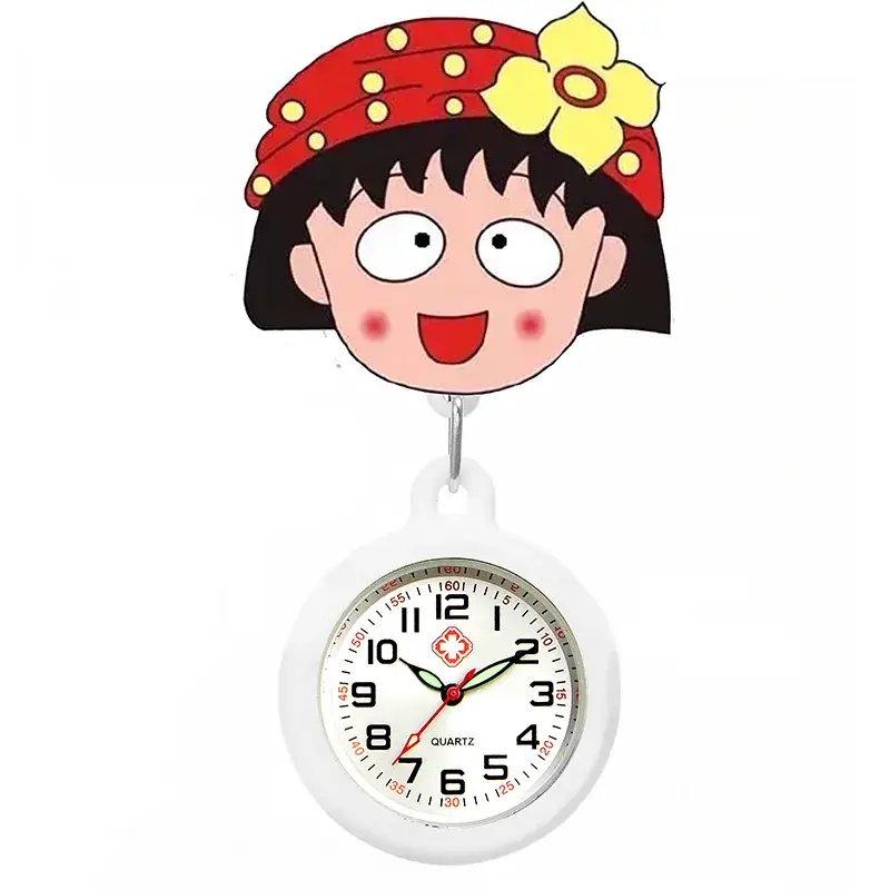 Colorful Nurse Pocket Watch with Flower Design - Image 28