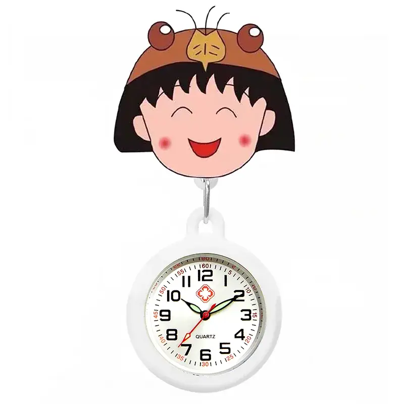 Colorful Nurse Pocket Watch with Flower Design - Image 29