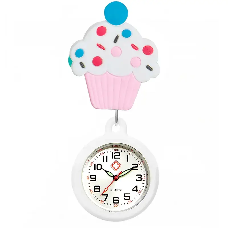 Colorful Nurse Pocket Watch with Flower Design - Image 30