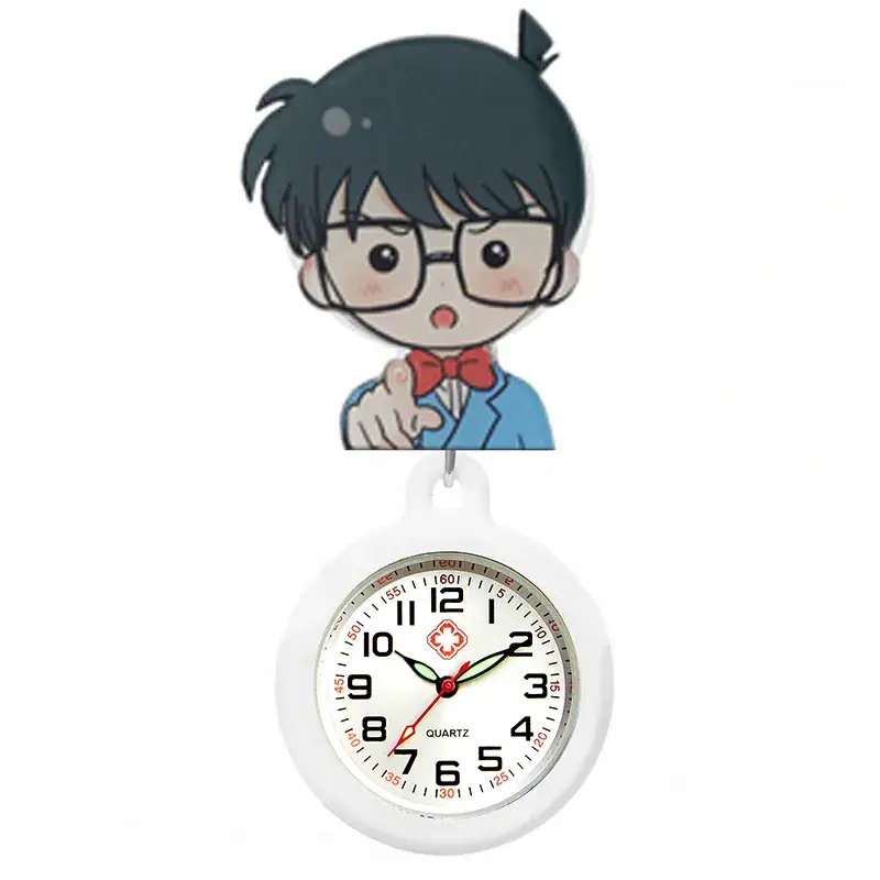 Colorful Nurse Pocket Watch with Flower Design - Image 32