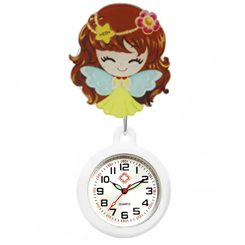 Colorful Nurse Pocket Watch with Flower Design - Image 33