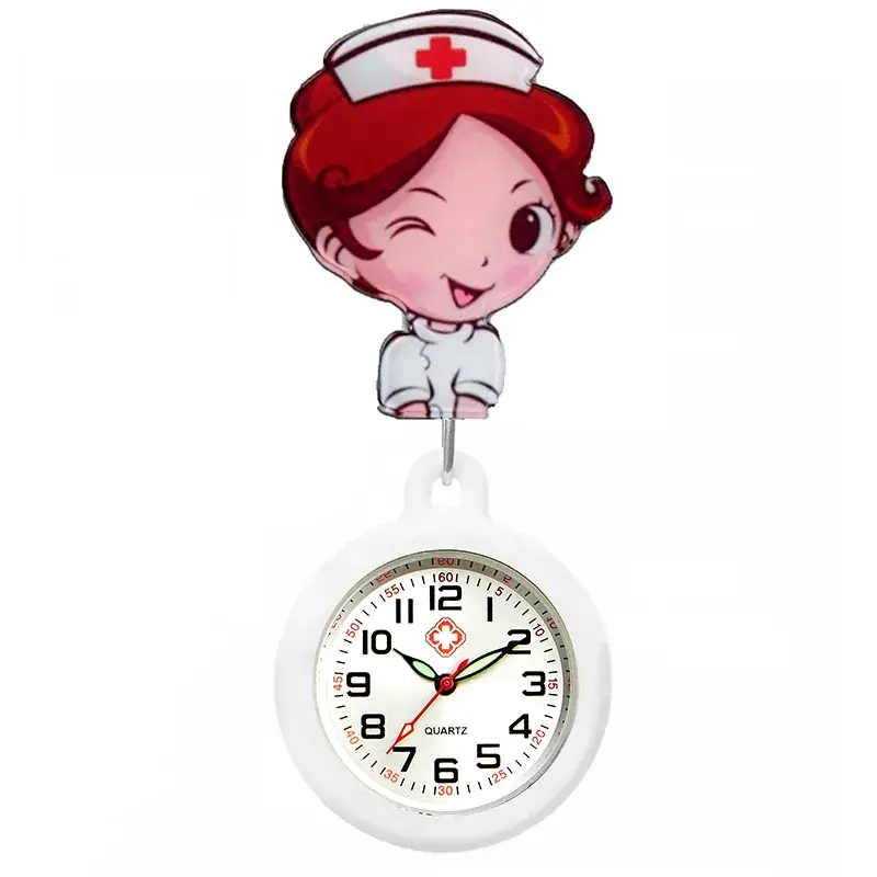 Colorful Nurse Pocket Watch with Flower Design - Image 37