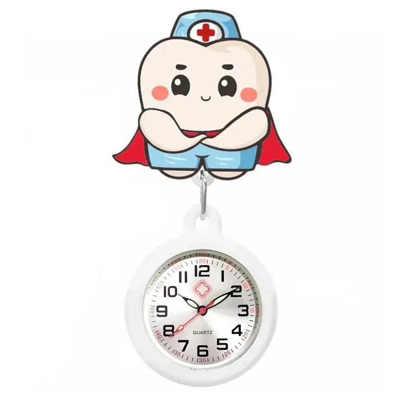 Colorful Nurse Pocket Watch with Flower Design - Image 41