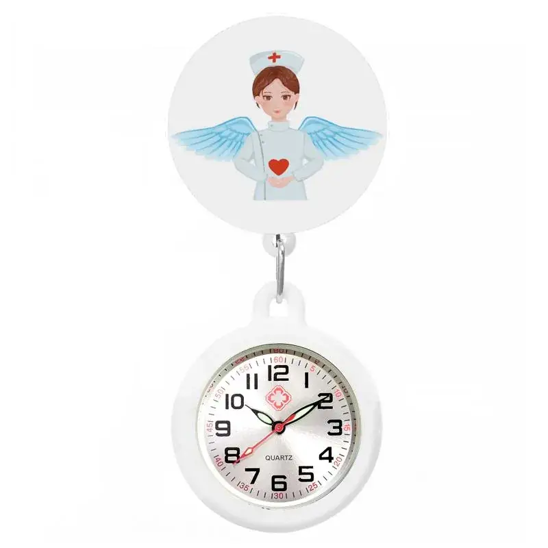Colorful Nurse Pocket Watch with Flower Design - Image 42
