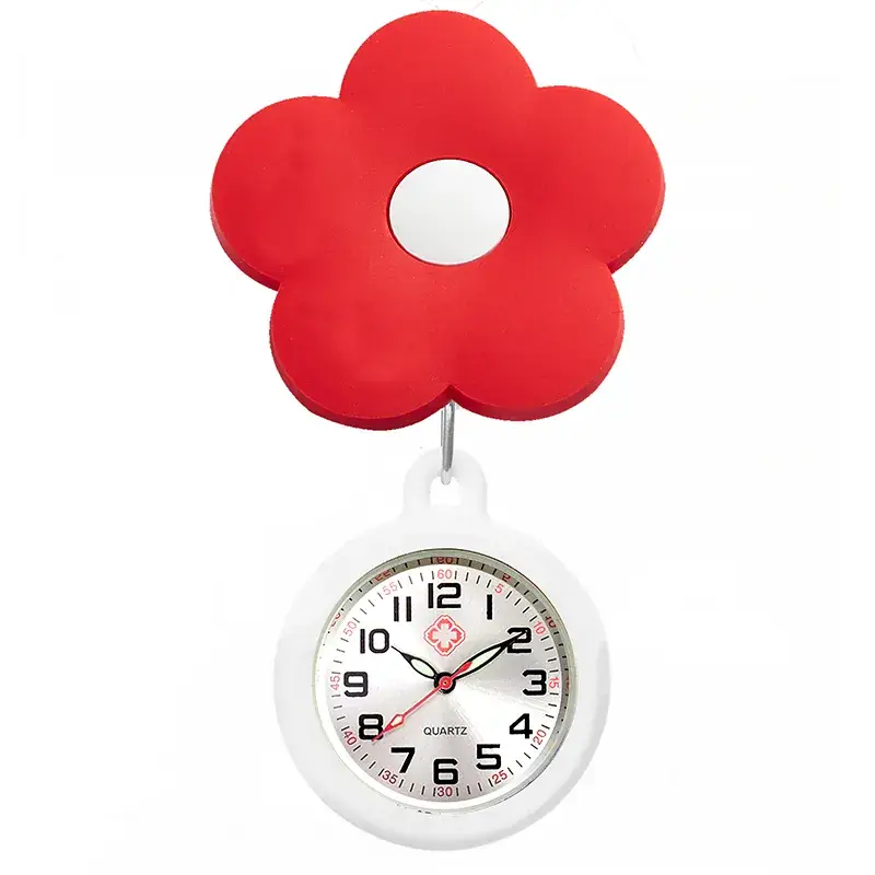 Colorful Nurse Pocket Watch with Flower Design - Image 51