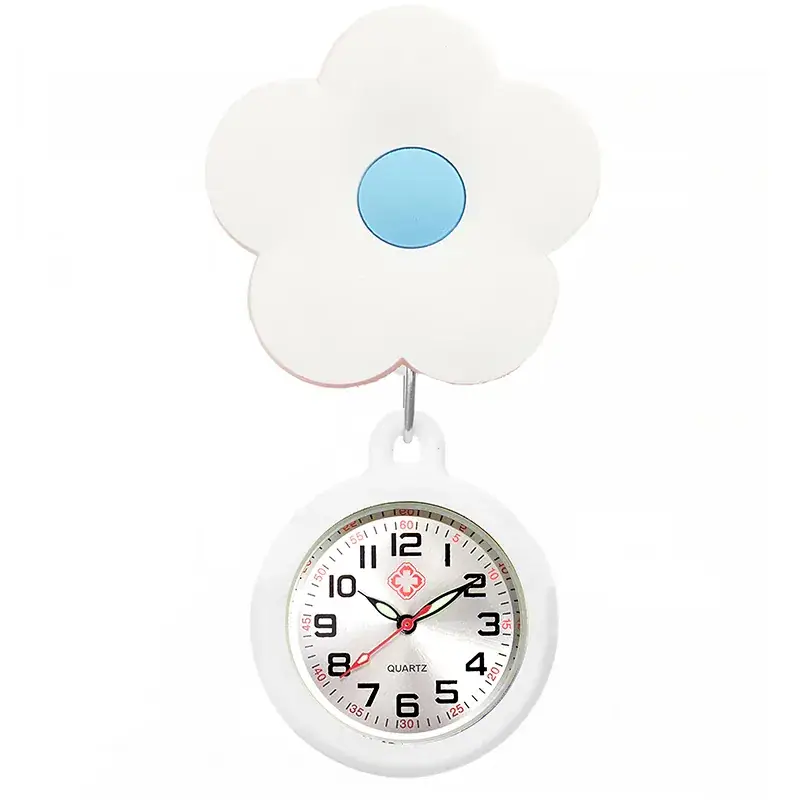 Colorful Nurse Pocket Watch with Flower Design - Image 52