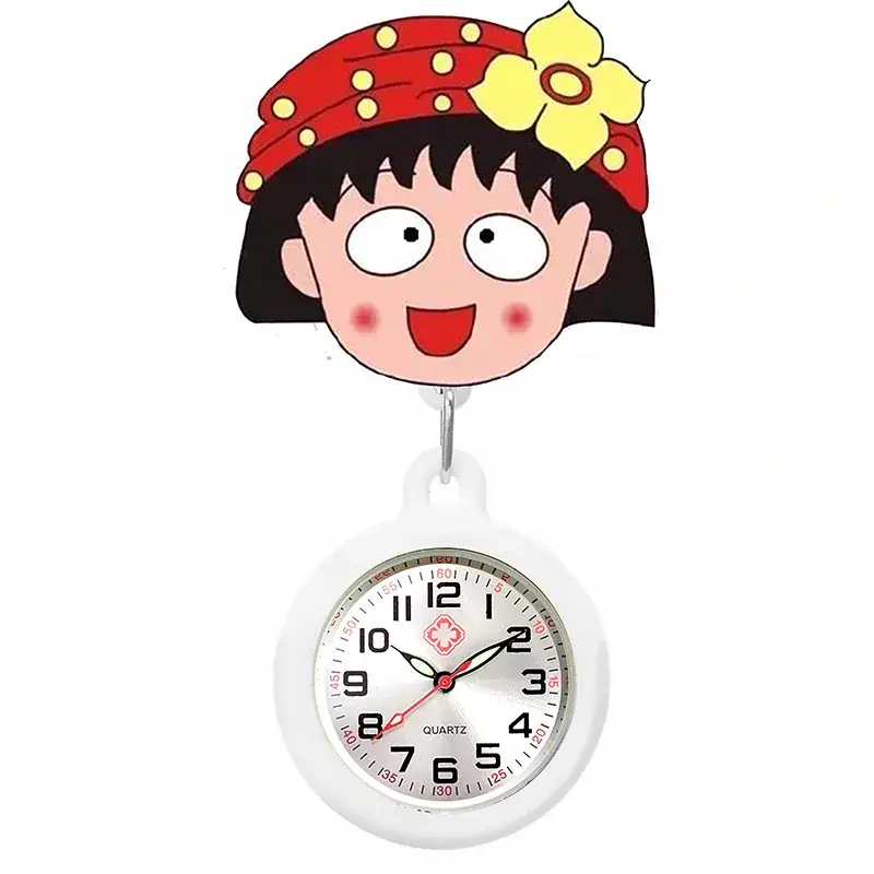 Colorful Nurse Pocket Watch with Flower Design - Image 54