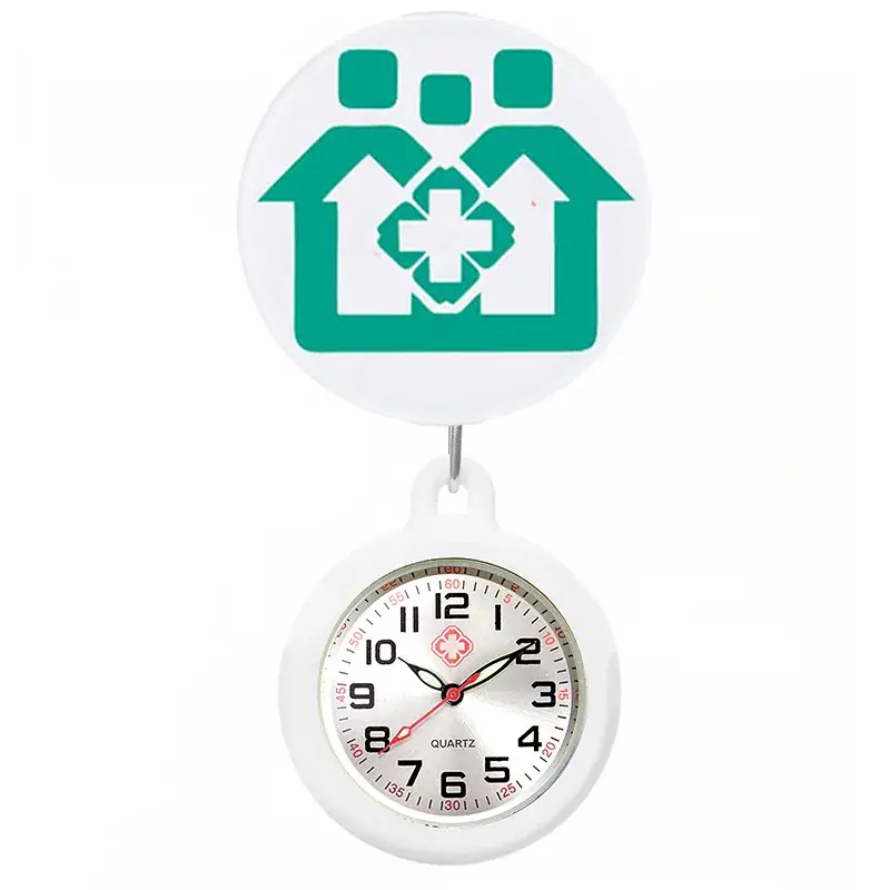 Colorful Nurse Pocket Watch with Flower Design - Image 56
