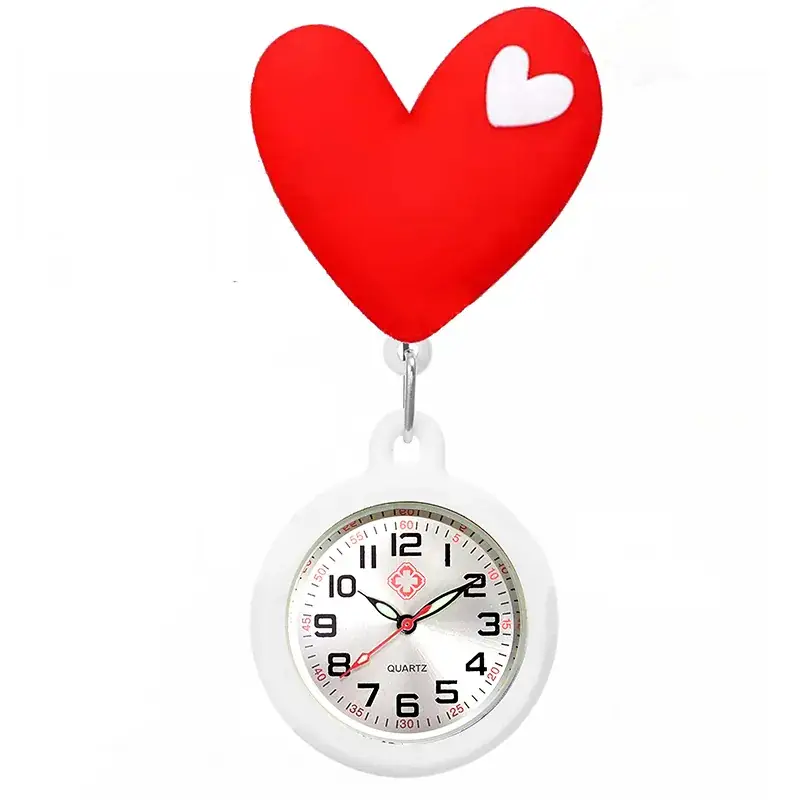 Colorful Nurse Pocket Watch with Flower Design - Image 57