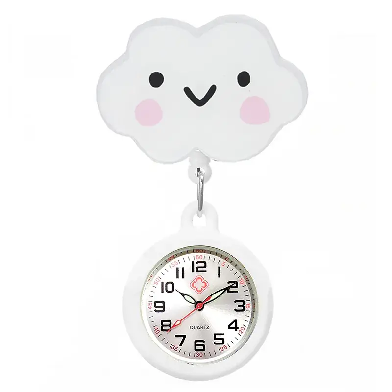 Colorful Nurse Pocket Watch with Flower Design - Image 59