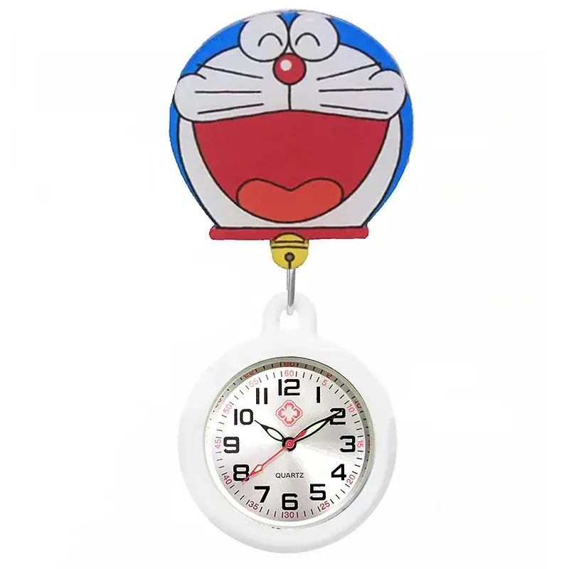 Colorful Nurse Pocket Watch with Flower Design - Image 61