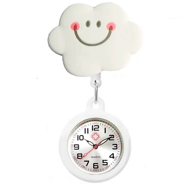 Colorful Nurse Pocket Watch with Flower Design - Image 63