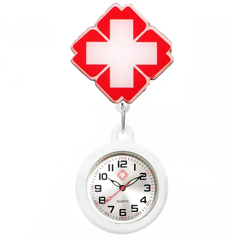 Colorful Nurse Pocket Watch with Flower Design - Image 68